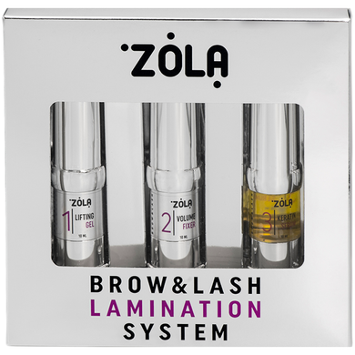 Zola Zestaw do laminacji Brow&Lash Lamination System, 3 butelki po 10 ml w sklepie internetowym Beauty Hunter