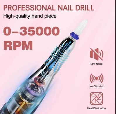 Набір Фрезер з фрезами для манікюру Nail Drill Machine JF-603 35 000 об Green в інтернет магазині Beauty Hunter