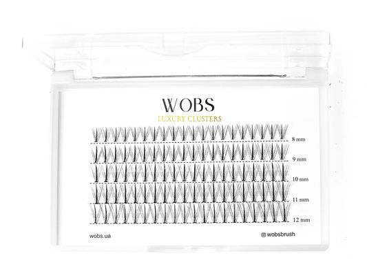WobS Накладные пучковые ресницы 120шт Wobs Crease Sunray cross 10D 0.07 5 лент, размер 8-12 mm в интернет магазине Beauty Hunter