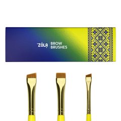 Zola Набор кистей для окрашивания бровей Brow Brushes Ukranian Edition в интернет магазине Beauty Hunter