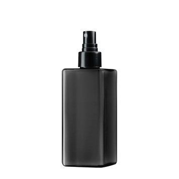 Butelka plastikowa kwadratowa czarna z czarnym sprayem, 200 ml w sklepie internetowym Beauty Hunter