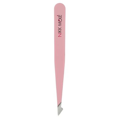 Nikk Mole Eyebrow tweezers beveled sharp, pink