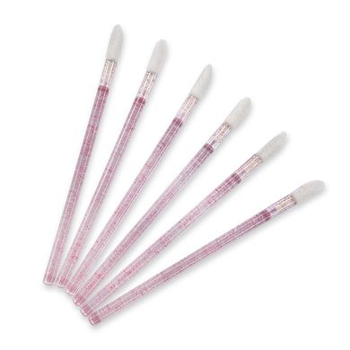 Pink glitter lip brushes, 50 pcs
