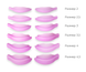 Vinogradova Pads set NEW, 3 pairs (size 2,5/3/3,5), pink 4 of 4