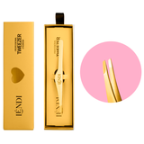 Lendi Angled Eyebrow Tweezers, Golden Spark