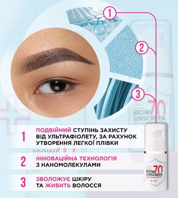 OKO Brow Sunscreen Cream for brows after permanent makeup SPF 70+, 15 мл