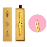 Lendi, spiczasta pęseta do brwi, Golden Spark Point w sklepie internetowym Beauty Hunter