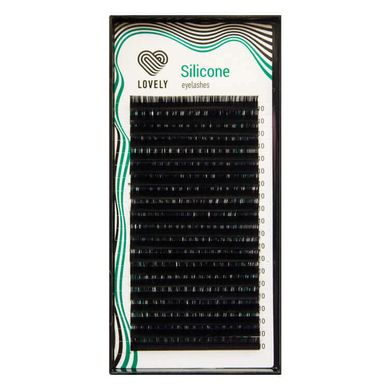Lovely Eyelashes black Silicone - 20 lines - MIX, D - 0.07 - 7-12 mm