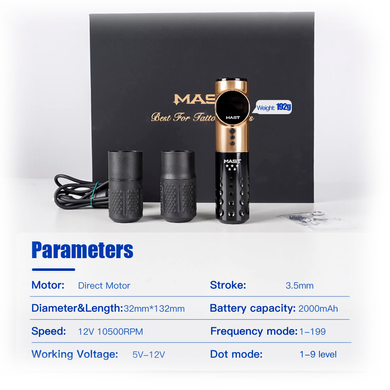 MAST Permanent makeup machine, Archer WQP-010, Golden