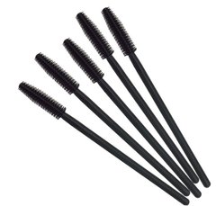 Eyelash brushes silicone, black, 50 pcs