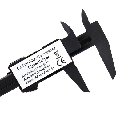 Eyebrow caliper electronic metal black 15 cm (6")