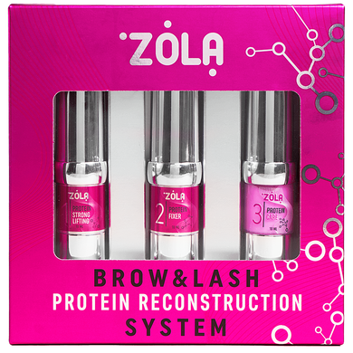 Zola Zestaw do laminacji rzęs i brwi, Protein Reconstruction System, 10*3 ml w sklepie internetowym Beauty Hunter