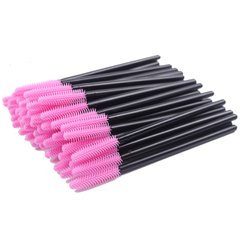 Eyelash brushes silicone, pink, 50 pcs