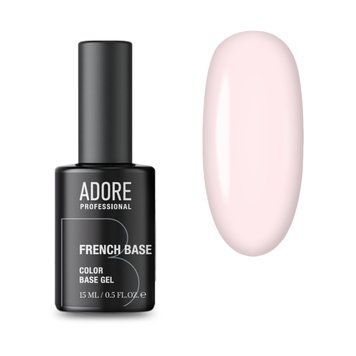 База Adore Professional камуфлююча для нігтів French base №20 Cremelle кремово-рожевий 15 мл в інтернет магазині Beauty Hunter