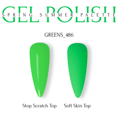 Гель-лак Adore Professional №486 Greens насичений світло-зелений 8 мл в інтернет магазині Beauty Hunter