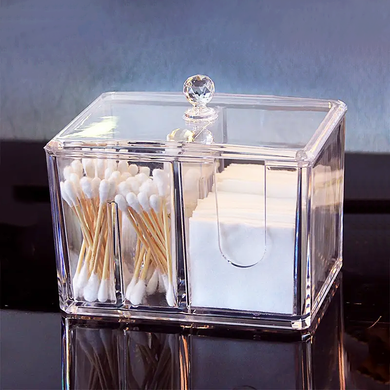 Organizer - Container for cotton swabs, cotton pads and napkins