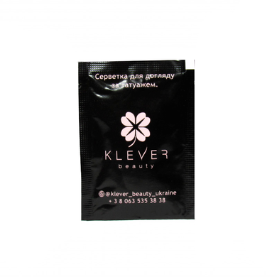 Klever Beauty tattoo care wipe