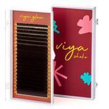 Eyelashes Viya curl C thickness 0.10 length mix Dark Chocolate 7-14 mm 20 lines