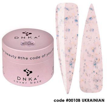 База DNKa' камуфлирующая с поталью в банке Cover Base Rubber French №0010B' Ukrainian 30 мл в интернет магазине Beauty Hunter