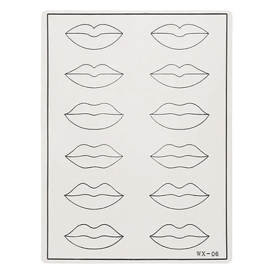 Training mat with lip pattern WX-06, white, 140*187 mm