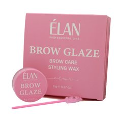 Elan Wax for eyebrow care and styling with Brow Glaze brush, 8 g