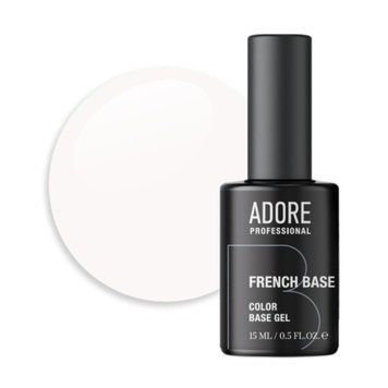 База Adore Professional камуфлирующая для ногтей French base №09 Milky молочная 15 мл в интернет магазине Beauty Hunter