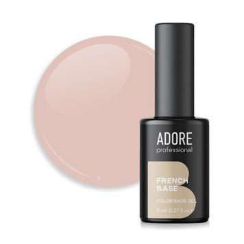 База Adore Professional камуфлююча для нігтів French base №21 Almond молочно-мигдальний 8 мл в інтернет магазині Beauty Hunter
