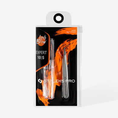 Staleks Eyebrow tweezers Expert 10 Type 5, point в інтернет магазині Beauty Hunter