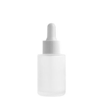 Butelka szklana matowa biała z plastikową pipetą białą, 30 ml w sklepie internetowym Beauty Hunter