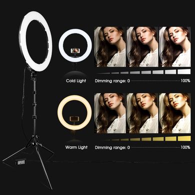 Кільцева лампа LED Ring 35 см (14 дюймів) зі штативом в інтернет магазині Beauty Hunter