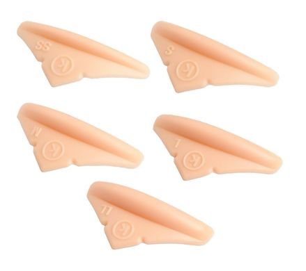 Kodi Set of silicone eyelash pads, 5 sizes (SS, S, M, L, LL)