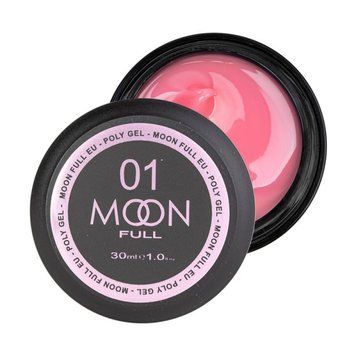 Полігель Moon Full для нарощування нігтів Poly Gel №01 Рожева Орхідея 30 мл в інтернет магазині Beauty Hunter