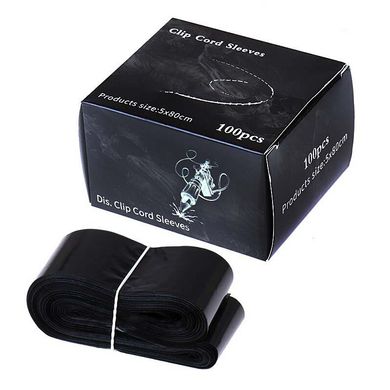 Clip Cord Sleeves Бар'єрний захист чорний, 100 шт в інтернет магазині Beauty Hunter
