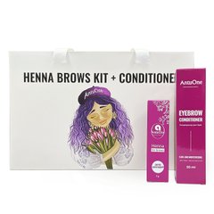 Antuone Набор хны 7 г + Кондиционер для бровей Henna Brow Kit в интернет магазине Beauty Hunter