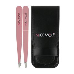 Nikk Mole Pink Tweezers Set