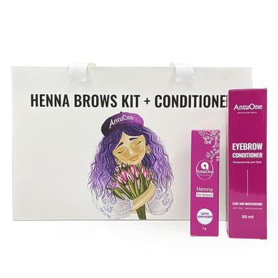 Antuone Набір хни 7 г + Кондиціонер для брів Henna Brow Kit в інтернет магазині Beauty Hunter