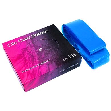 Clip Cord Sleeves Бар'єрний захист синій, 125 шт в інтернет магазині Beauty Hunter