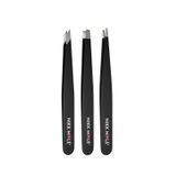 Tweezers set Nikk Mole, black, with case