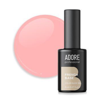 База Adore Professional камуфлирующая для ногтей French base №04 Peach персиковая 8 мл в интернет магазине Beauty Hunter