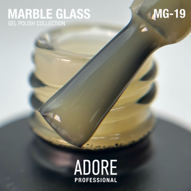 Gel polish Adore Professional for stained glass coating Marble glass MG-19 Magnesite lemon glaze 8 ml
