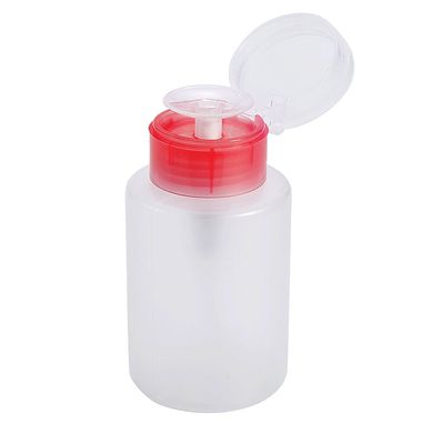 Jar with pump red, 150 ml