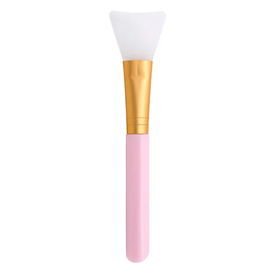 Silicone paddle brush for applying face mask, pink