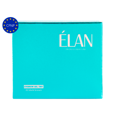 ELAN Set Gel color for eyebrows and eyelashes with oxidizing agent, 02 Dark Brown, 2 x 5g