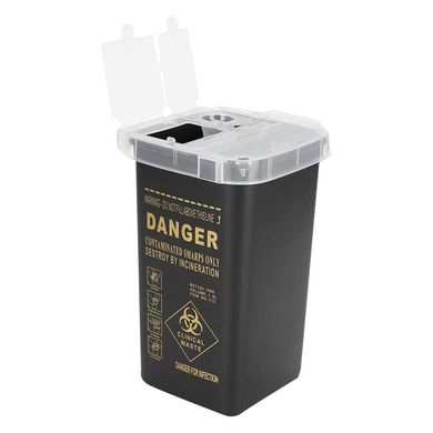 Needle disposal container, black