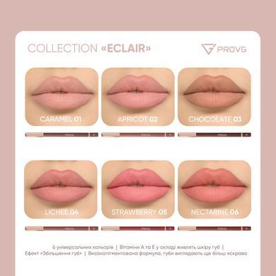 Provg Lip Pencil, Eclaire, LP 02, Apricot