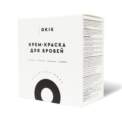 OKIS Eyebrow dye set with oxidant, 4 shades, tubes