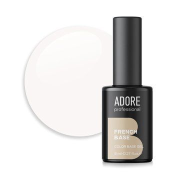 База Adore Professional камуфлирующая для ногтей French base №09 Milky молочная 8 мл в интернет магазине Beauty Hunter