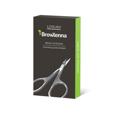 Ножиці для брів срібло BrowXenna 9,5 см в інтернет магазині Beauty Hunter