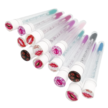 Eyelash brush in a tube, print with lips, 1 pc