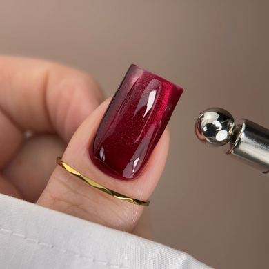 Гель-лак BIBLIOTEKA кошачий глаз, Gel Polish, Cat Eye Magnet, Red, 10 мл в інтернет магазині Beauty Hunter